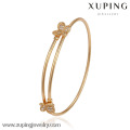 51384- Xuping Trendy Women Adjustable Gold Bangle Jewelry With Butterfly Shape